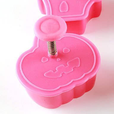 Sher Halloween Pattern Cake and Cookie Cutter Mold with Plunger (4 Pieces)