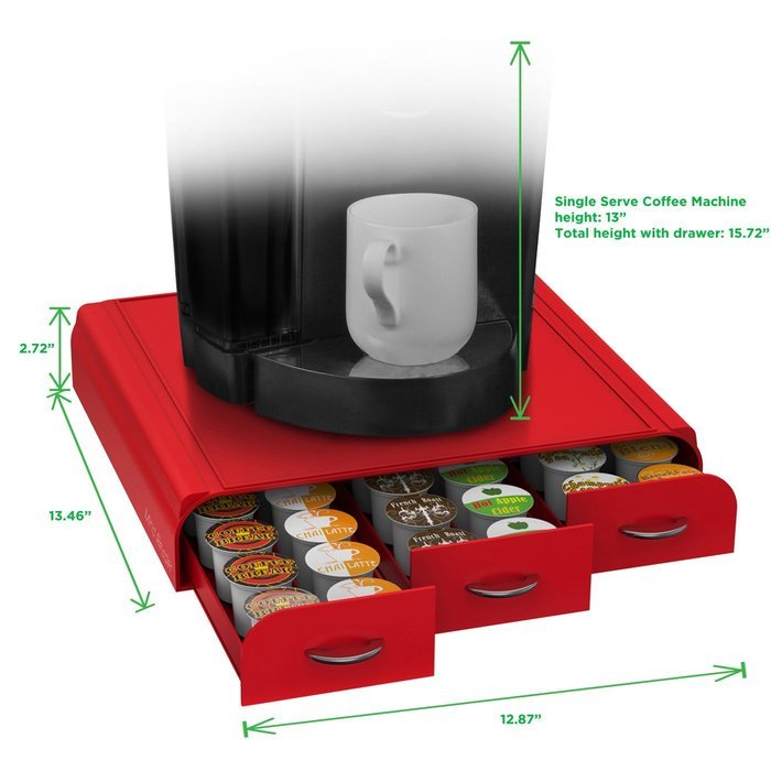 Mind Reader Anchor' Coffee Pod Storage Drawer for 50 Nespresso Capsules, White N62