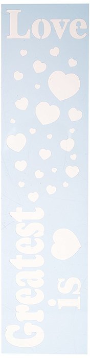 Clear Scraps CSSMBRGREATLOVE Border Stencils, 3" x 12", Greatest Is Love, Blue