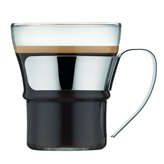 Bodum 4552-16 Assam 2 Piece Small Tea Glass with Steel Handle, 10 oz ...