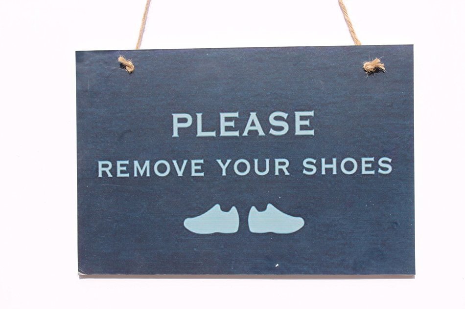 Please Remove Your Shoes Wood Chalk Sign By meijiafei
