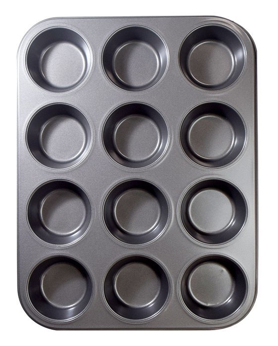 Ecolution Bakeins 12 Cup Muffin and Cupcake Pan &ndash; PFOA, BPA, and PTFE Free Non-Stick Coating &ndash; Heavy Duty Carbon...