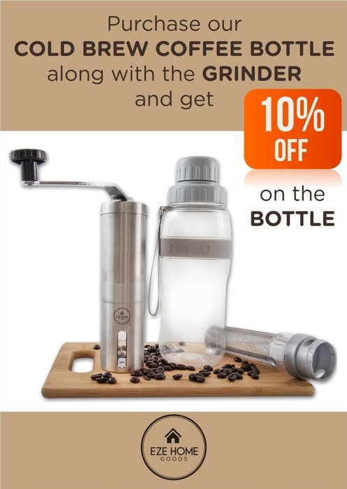 Most Consistent Hand Coffee Grinder & Coffee Press - Ceramic Burr Manual Coffee Grinder fits in Aeropress N5