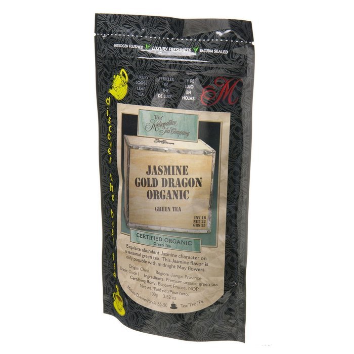 Metropolitan Tea Discovery Loose Tea Pack, Organic Jasmine Gold Organic, 100gm N4
