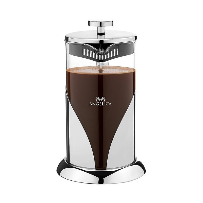 Sofia's Treasures Stainless Steel Angelica French Press Coffee Maker & Tea Press 34 oz with Guide and Coffee Scoop N8