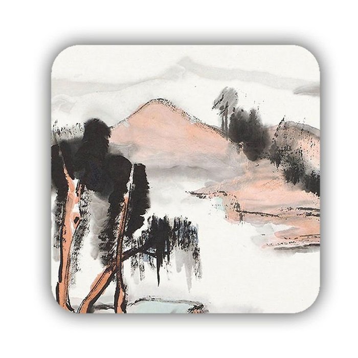 Generic Beautiful Mdf Material Have With Asian Chinese Painting 1 Cup Coaster N6