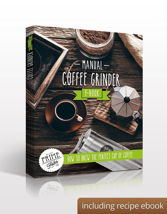Manual Stainless Steel Coffee Grinder ~ Ceramic Grinding Plates ~ Compatible with Aeropress for Compact Travelling N2