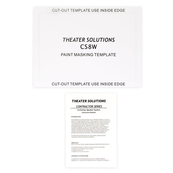 Theater Solutions 8 Inch In Wall Speakers Home Theater 4400 Watts 11 Pair Pack 11CS8W N5