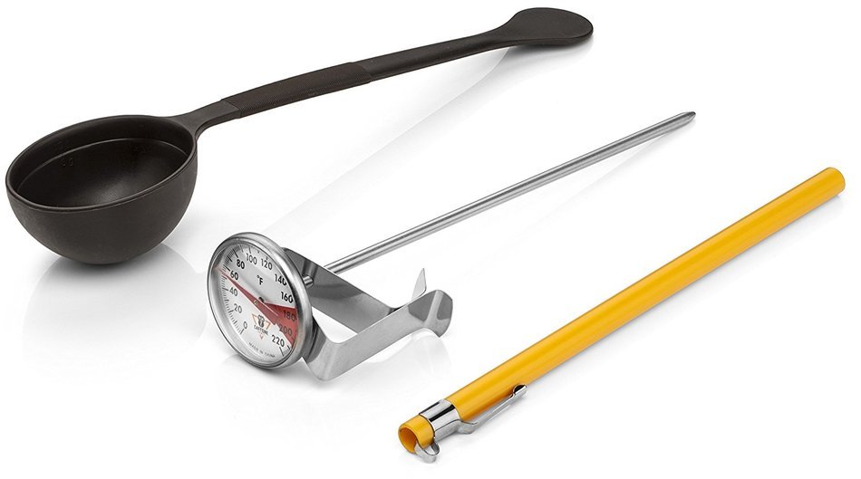 Caffeine Spree &ndash; IncrediBrew French Press Combo Pack Coffee and Tea Maker with: Stainless Steel Kitchen Thermometer... N2