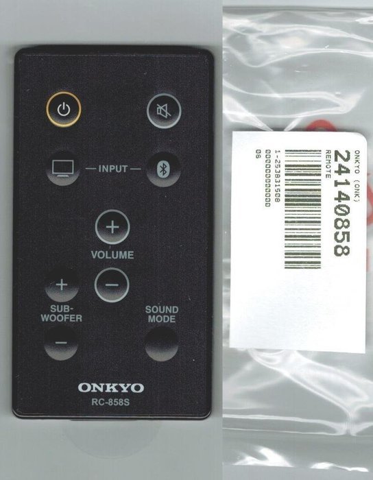 New Onkyo Sound Bar Remote Control RC-858S 24140858 LAP-301 LAP301 LS-3100