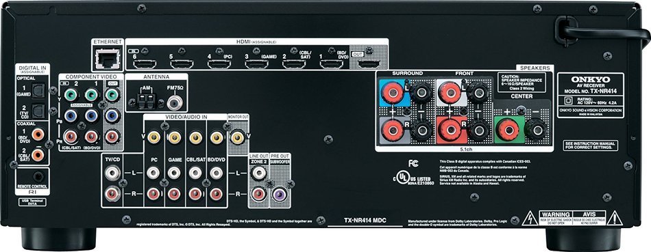 Onkyo TX-NR414 5.1-Channel Network A/V Receiver(Black) (Discontinued by Manufacturer) N2