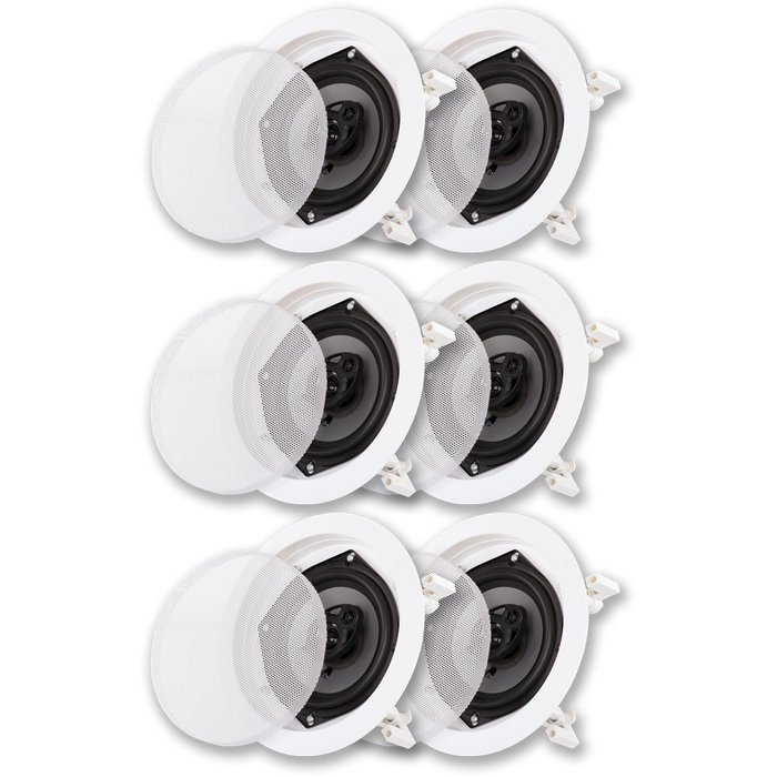 Acoustic Audio CS-IC53-3PR 250 Watt 5.25" 3-Way Home Theater In-Wall/Ceiling Speakers (3-Pair) N3