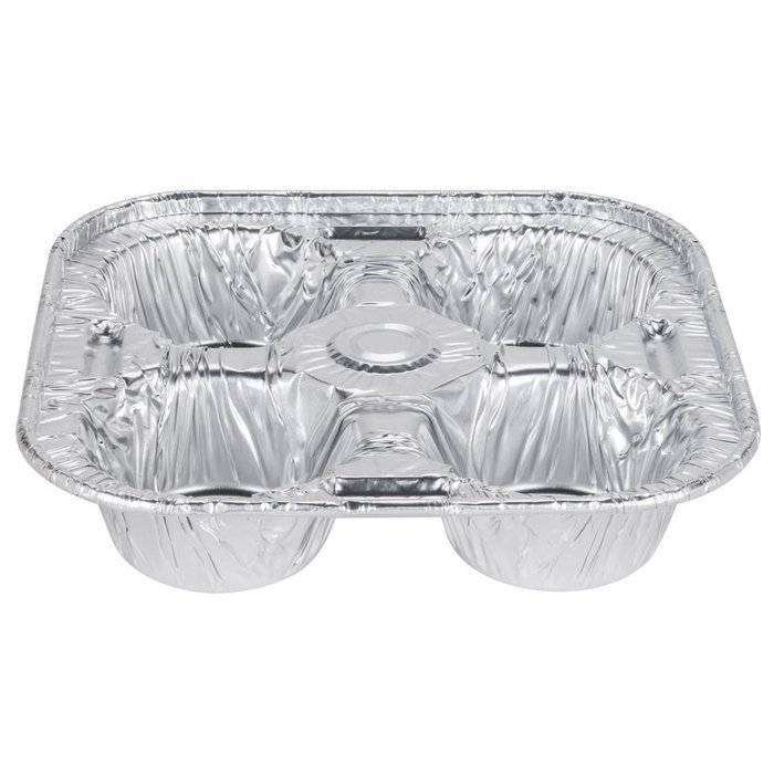 D&W Fine Pack D93 4 Cavity Foil Texas / Jumbo Muffin Pan - 25/Pack