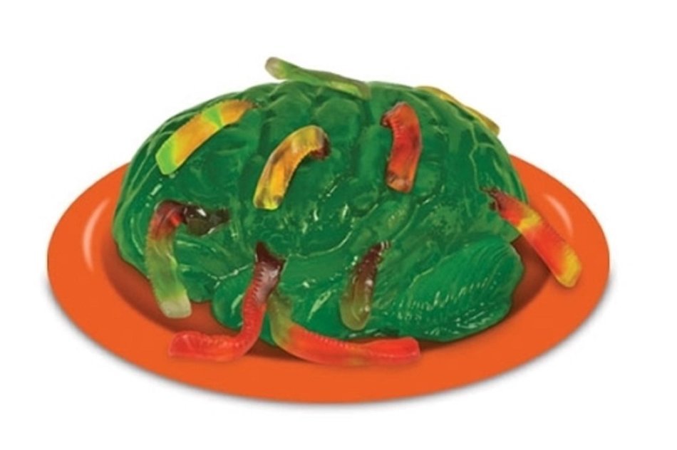 Zombie Brain Life Size Gelatin Jello Mold N2