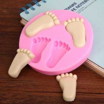 UR Bakeware 3D Little Baby Feet Silicone Mold Chocolate Soap Mould N5