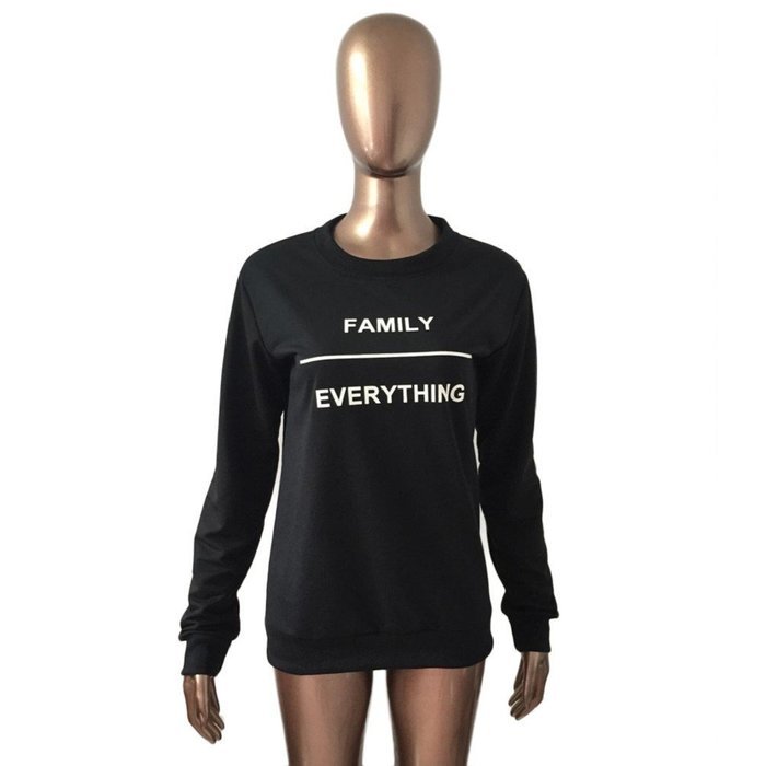 Casual Tops,Morecome Women Fashion Letter Print Sweater Round Collar Cotton Long Sleeve (M) N2