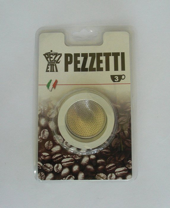 3 Rubber Seal/Rings+Filter -Replacement- Sizes 1,2,3,6,9,14 Cup Espresso coffee Maker Pot (2 Cup) N3