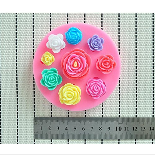 Bluelover 3D Silicone Rose Shape Cake Mold Chocolate Jelly Mold N3