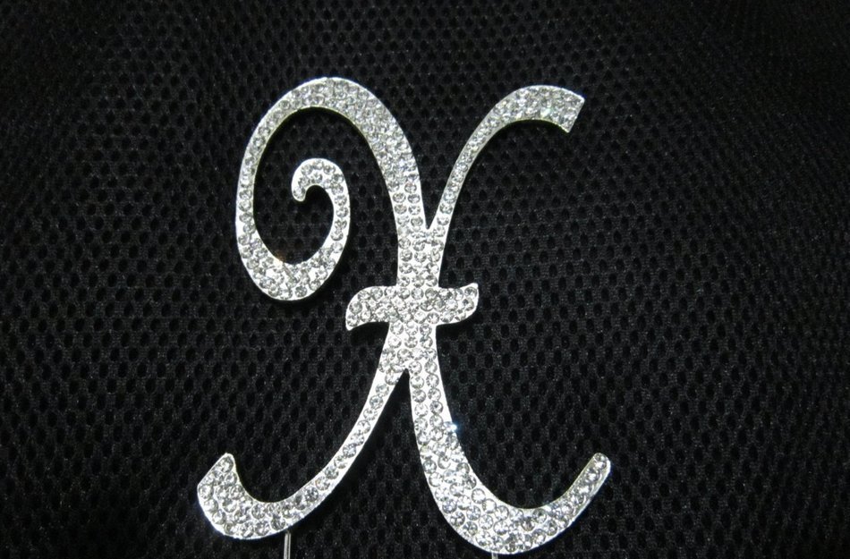 Perfectmaze Rhinestone Cake Toppers Collection Wedding Anniversary Cake Decoration (J) N3