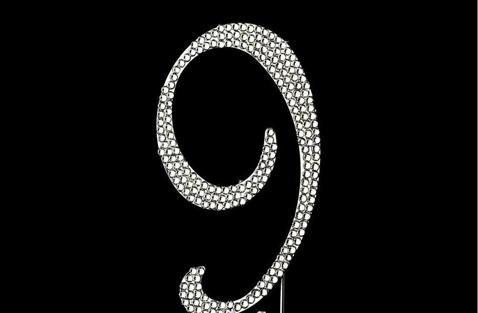 Perfectmaze Rhinestone Cake Toppers Collection Wedding Anniversary Cake Decoration (J) N4