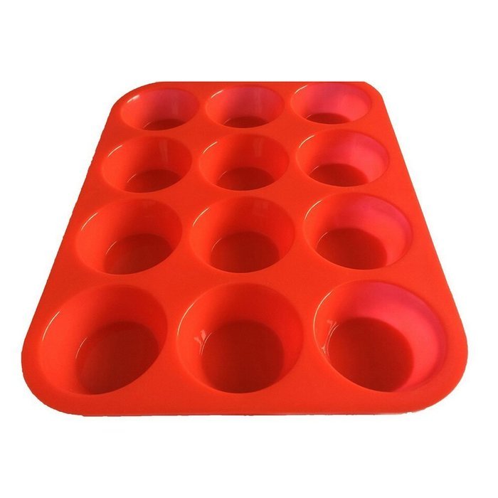 12 Cup Muffin & Cupcake Baking Pan / Nonstick / Microwave Safe / Silicone N2