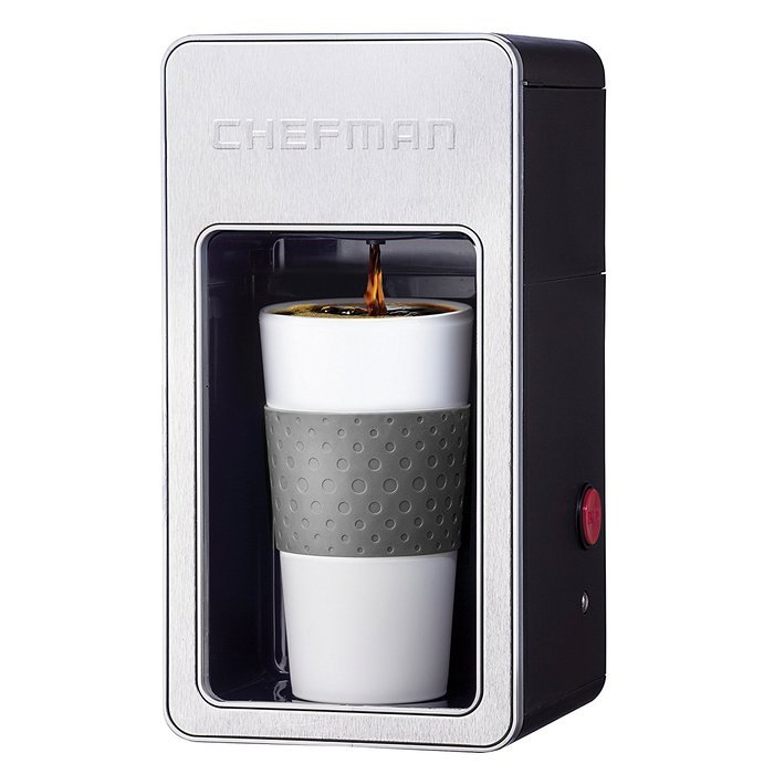 Chefman RJ14-M-S-B Single Serve Coffee Maker, Blue N7