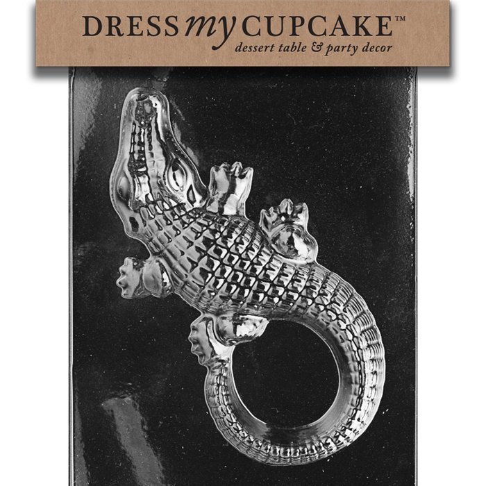 Dress My Cupcake DMCA067 Chocolate Candy Mold, Large Alligator