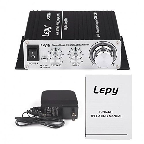 Lepy LP-2024A+ Hi-Fi Audio Amplifier Stereo Power Amplifier Car Amplifier with Power Supply, 3A Power by Lepy