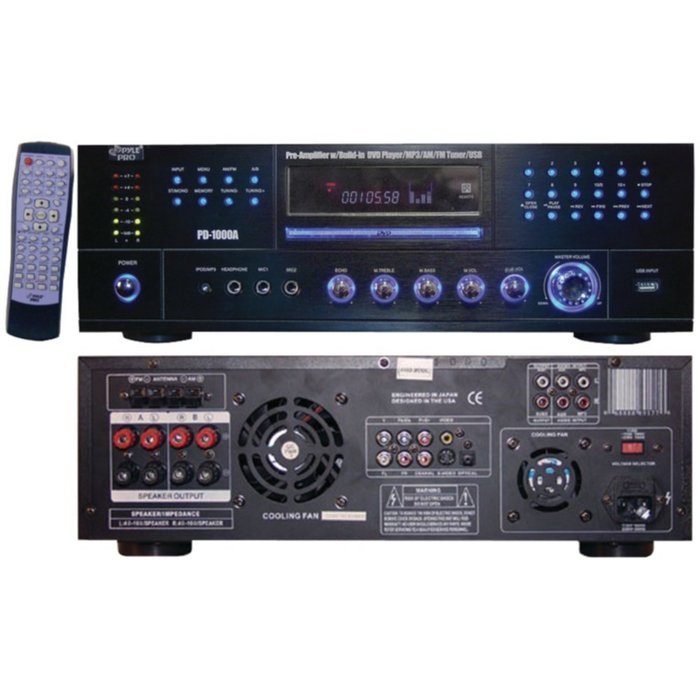 Pyle PD1000A Home 1000W AM/FM DVD CD Receiver W/Aux MP3 USB & Remote Consumer Electronics