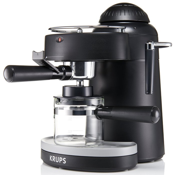 KRUPS XP1000 Steam Espresso Machine with Frothing Nozzle for Cappuccino, Black N4