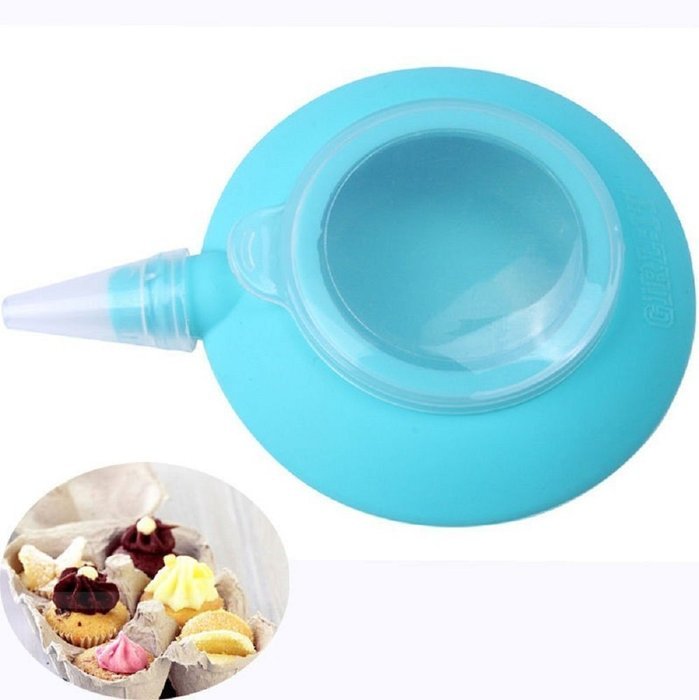 Singwing Blue Mini Silicone Macaron Baking Pan with 3 Nozzles Kit Set for Cream Cake Decorator Muffin Dessert