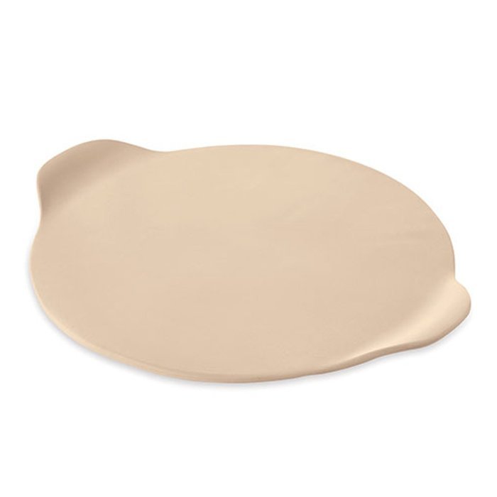 Pampered Chef Large Round Stone with Handles Bundled with Set of 3 Pampered Chef Brown Nylon Pan Scrapers