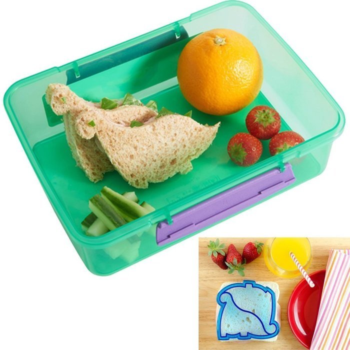 SASRL Sandwich and bread Cutter Shapes for Kids - Set of 9 Crust & Cookie Cutters - Dinosaurs, elephants, butterflies...