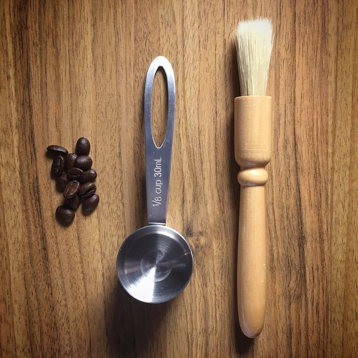 BEST Coffee Grinder Brush and Scoop by Coffee Gator. Premium Quality N2