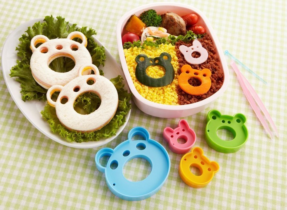 1 X Japanese Bento Deco Cutter Ham Cheese Cutter Set Wow Animal N2