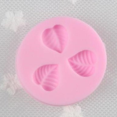 Y&XL&H Three Holes Leaf Leaves Silicone Mold Fondant Molds Sugar Craft Tools Resin flowers Mould For Cakes N2