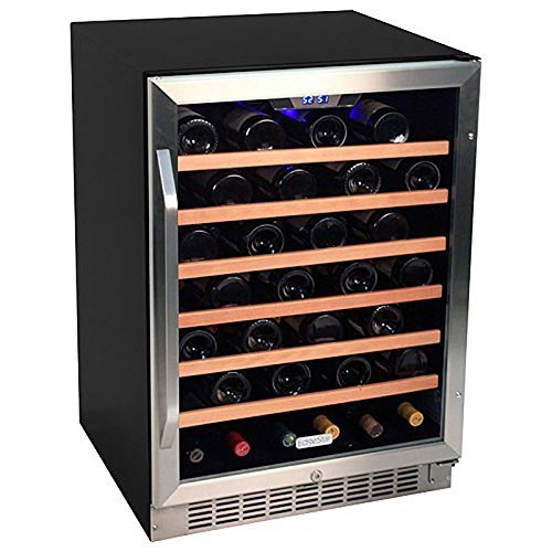 EdgeStar 53 Bottle Built-In Wine Cooler - Stainless Steel/Black