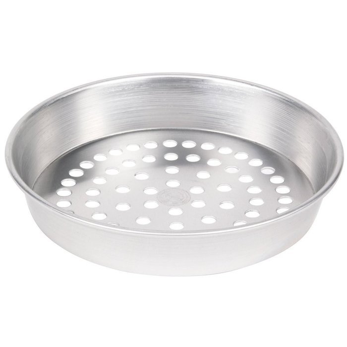 American Metalcraft A90101.5SP 10" x 1 1/2" Super Perforated Standard Weight Aluminum Tapered / Nesting Pizza...