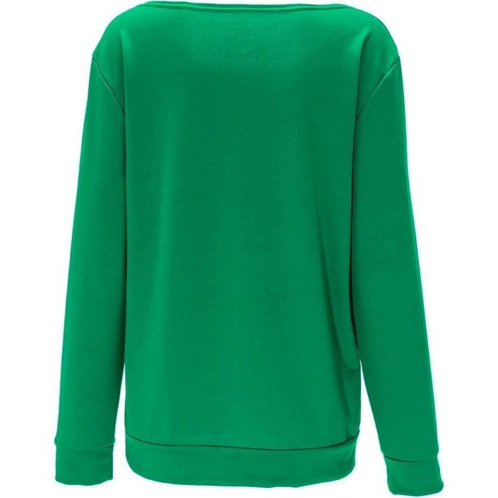 Xmas Pullover Shirt,Morecome Womens Christmas Printing Off Shoulder Sweatshirt (XL, Green) N6