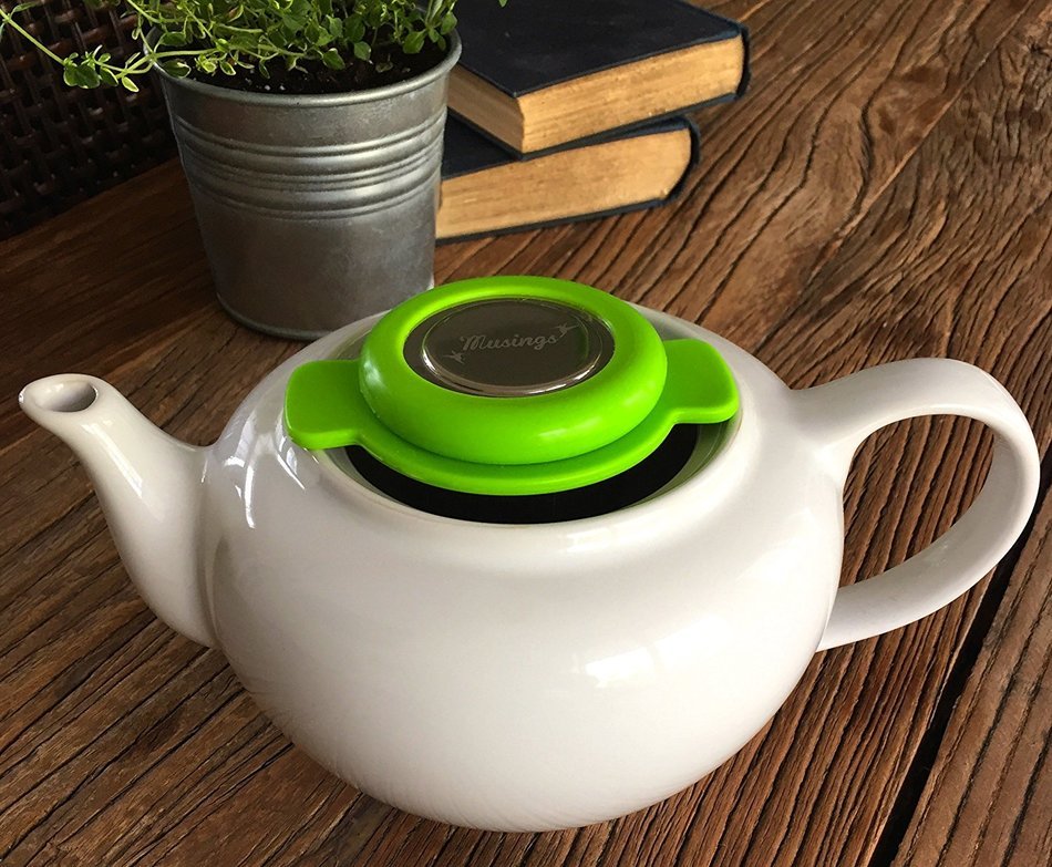 Tea Filter & Infuser For All Loose Tea, BONUS Silicone Liners Add Grip & Stop Burns, Premium Stainless Steel,... N3