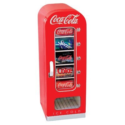 Koolatron Red 0.64 cu. ft. Coca Cola Vending Fridge Beverage Center