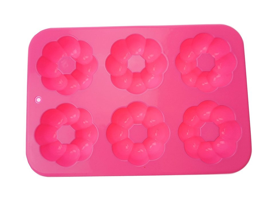 Bilipala 2 PCS Nonstick Silicone Donut Pan Pumpkin Cake Molds Muffin Cups Baking Tools N9