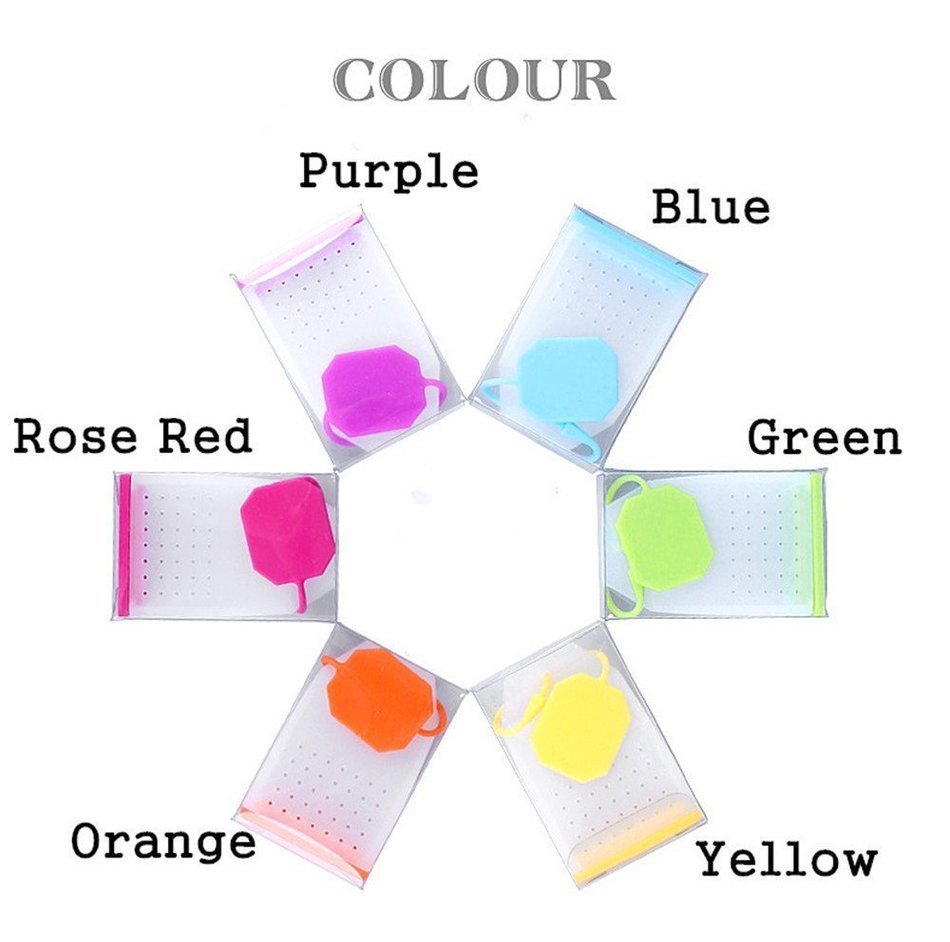 Mother's Day Sale, Set of (6) Premium Silicone Reusable Tea Bag Candy Silicone Tea Infuser Strainer Set Genuine... N10