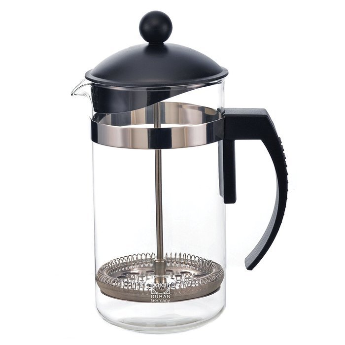 GROSCHE Findon 34 oz/1000 ml French Press: Extra Ultra-fine Micro-mesh Filter, Schott Germany Glass Beaker. INCLUDES... N2