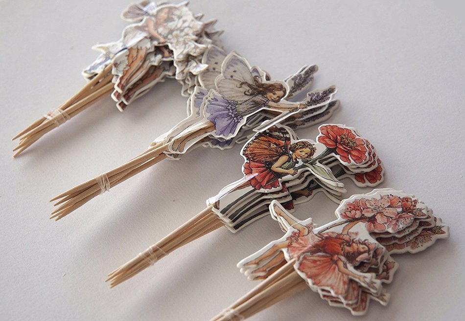 24 Flower Fairies Cupcake Fairy Toppers - Red Fox Tail &trade; N3