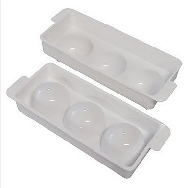 Sher 3 Grids Round Spheres Ice Ball Maker Mold Ice Ball Cube Tray for Beverage