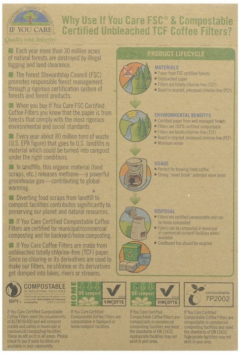 IF YOU CARE COFF FILTER #2 CONE BRWN, 100 CT N3