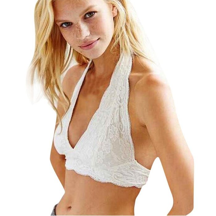 PHOTNO Women Lace Floral Bralette Bralet Bra Bustier Crop Top Cami Unpadded Tank N3