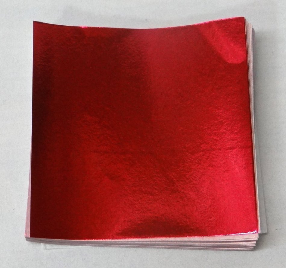 500 6" X 6" Red Confectionery Foil Wrappers Candy Wrappers Candy Making Supplies