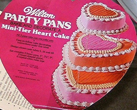 Wilton Mini Tier Heart Cake Pans - Set of 3 (502-3053, 1976)